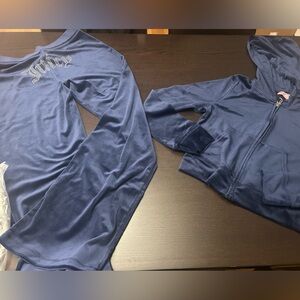 NWT Juicy Couture Atlantis blue Track Suit sweatsuit size XL x-large